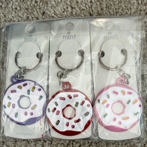 12 Pack of Donut Keychain Set -  Various Colors NWT